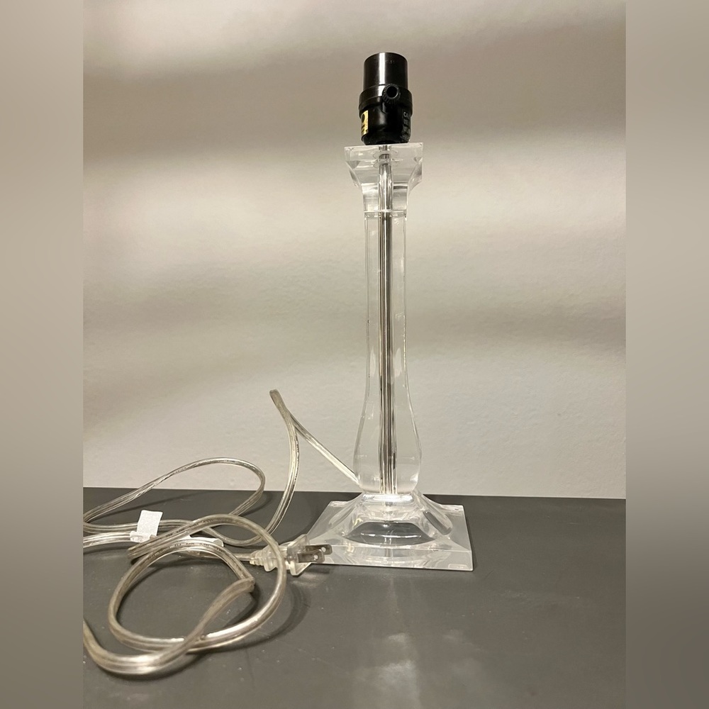 Vintage Lucite Lamp - No Shade